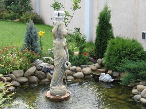 Скульптуры садовые, фонтаны