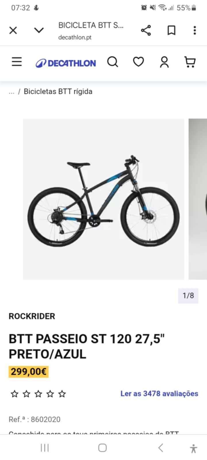 Bicicleta BTT Passeio ST120 27,5'' com menos de 1 ano e pouco uso