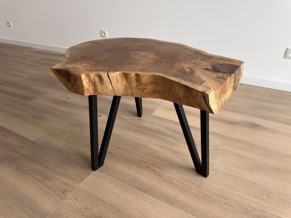 Stolik z litego drewna dębowego 76x61x50 cm, robiony na zamówienie