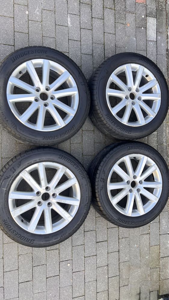 VW KOŁA ALU. 17' Oryginalne, opony BRIDGESTONE 215/55R1