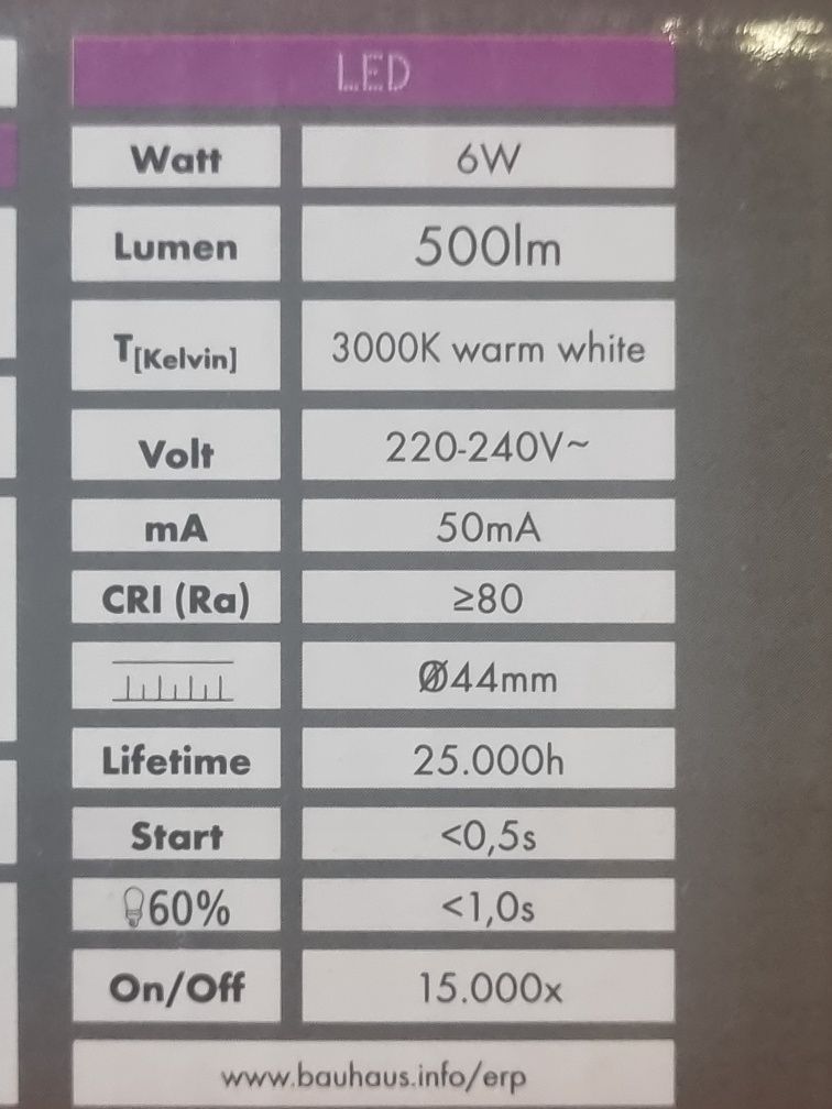 2 szt oprawek wpuszczonych LED,  Tunis, 1x LED,  6W/ 230V