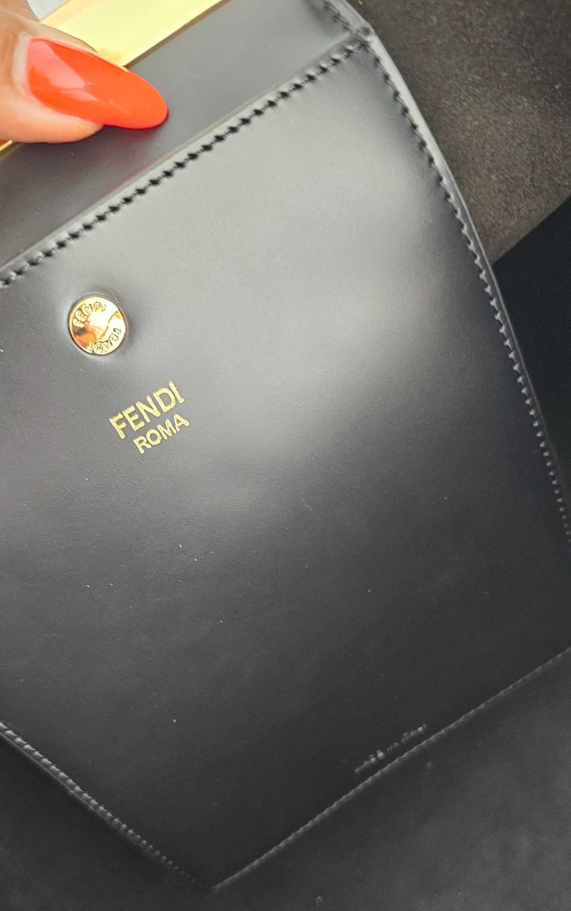 FENDI  torebka skóra naturalna włoska