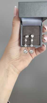 Kolczyki ślubne srebrne z kamieniami