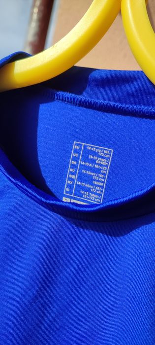 Camisola Térmica de Futebol azul manga cumprida