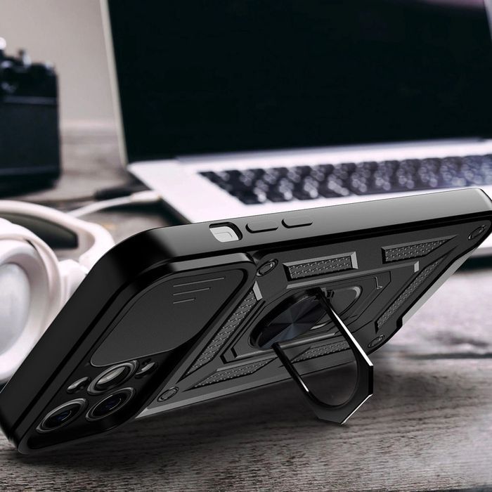 Hybrid Armor Camshield etui iPhone 13 pokrowiec z osłoną na aparat