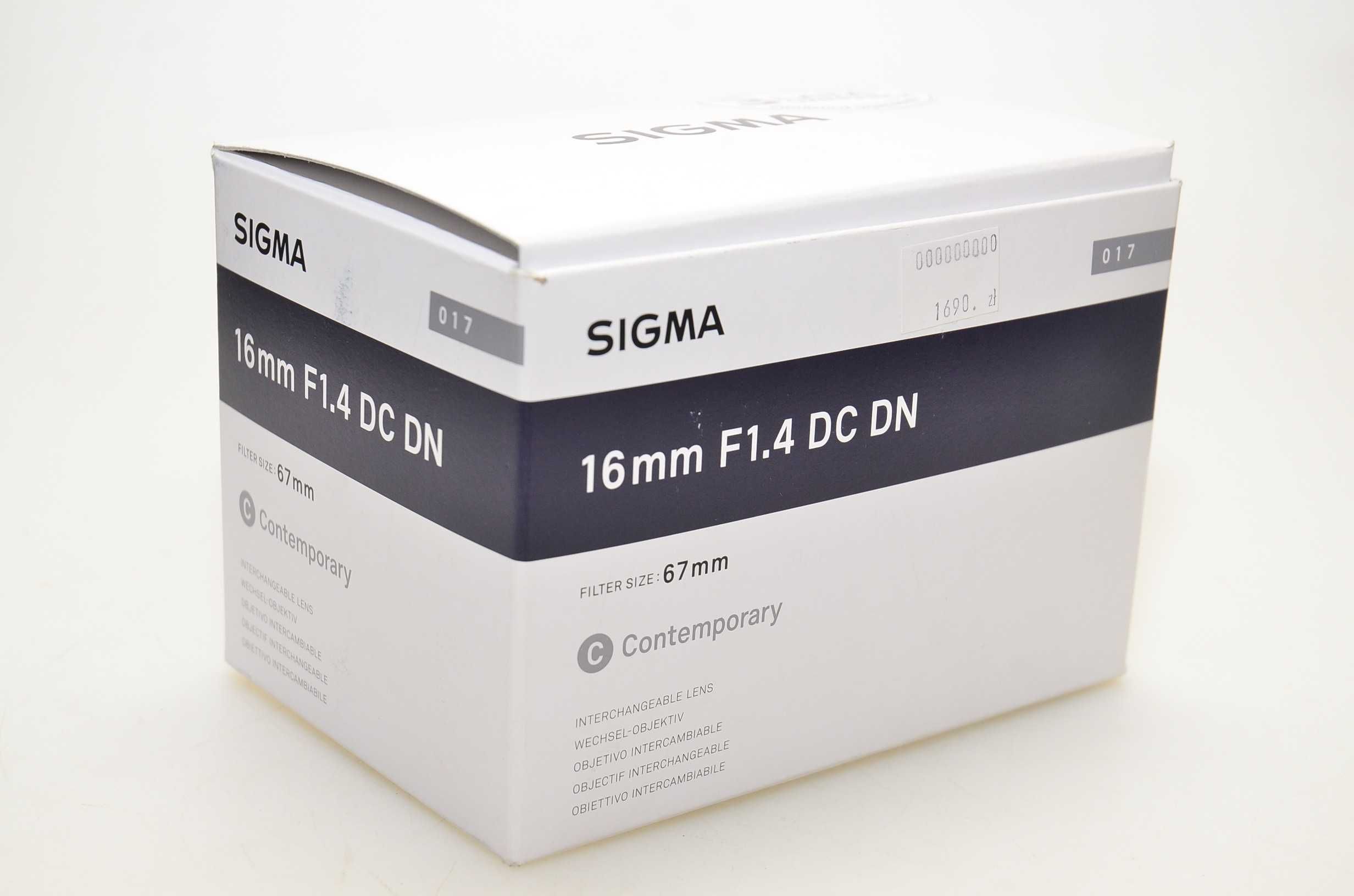 Obiektyw Sigma Sony E C 16/1.4 DC DN