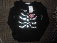 h&m czarna bluzka SZKIELET 134/140 NOWA zmetką