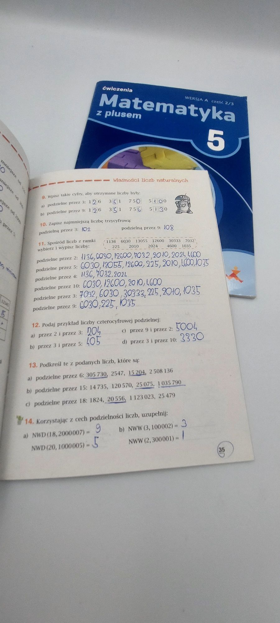 Matematyka z Plusem klasa 5 ćwiczenia cześć w 2 i 3