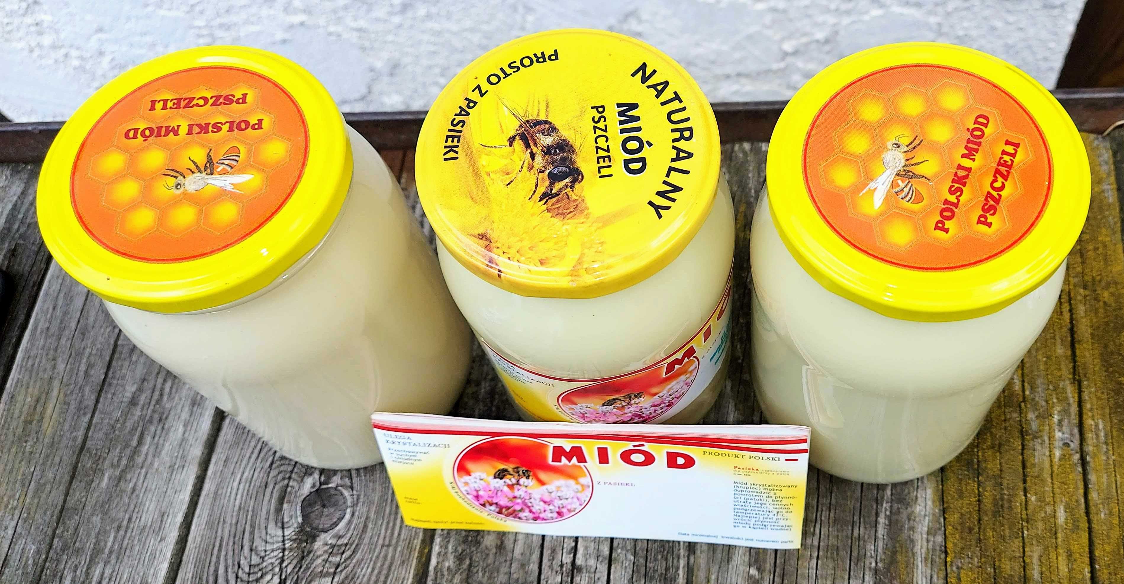 MIÓD Krajowy 0,9 Litra Wielokwiatowy Rzepakowy Mniszek Produkt Polski