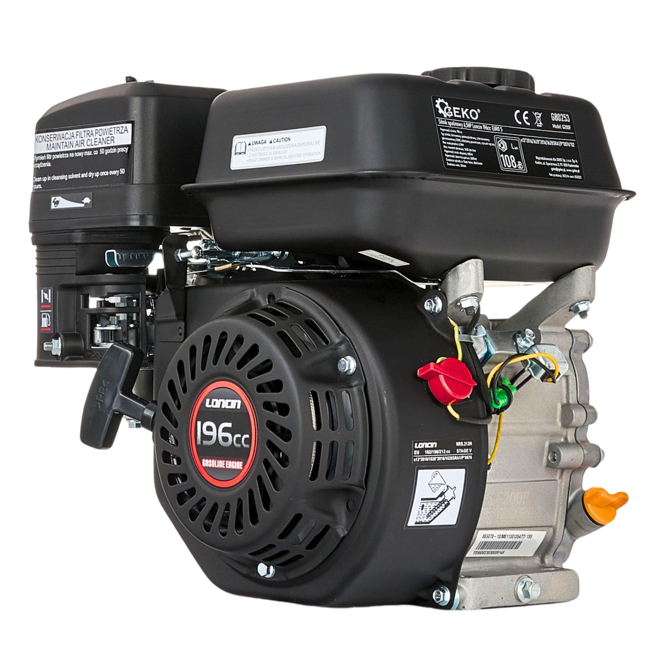Rozdrabniacz do gałęzi GRASS GC50 Loncin 196cm3 4,1Kw do 3,5cm bębnowy