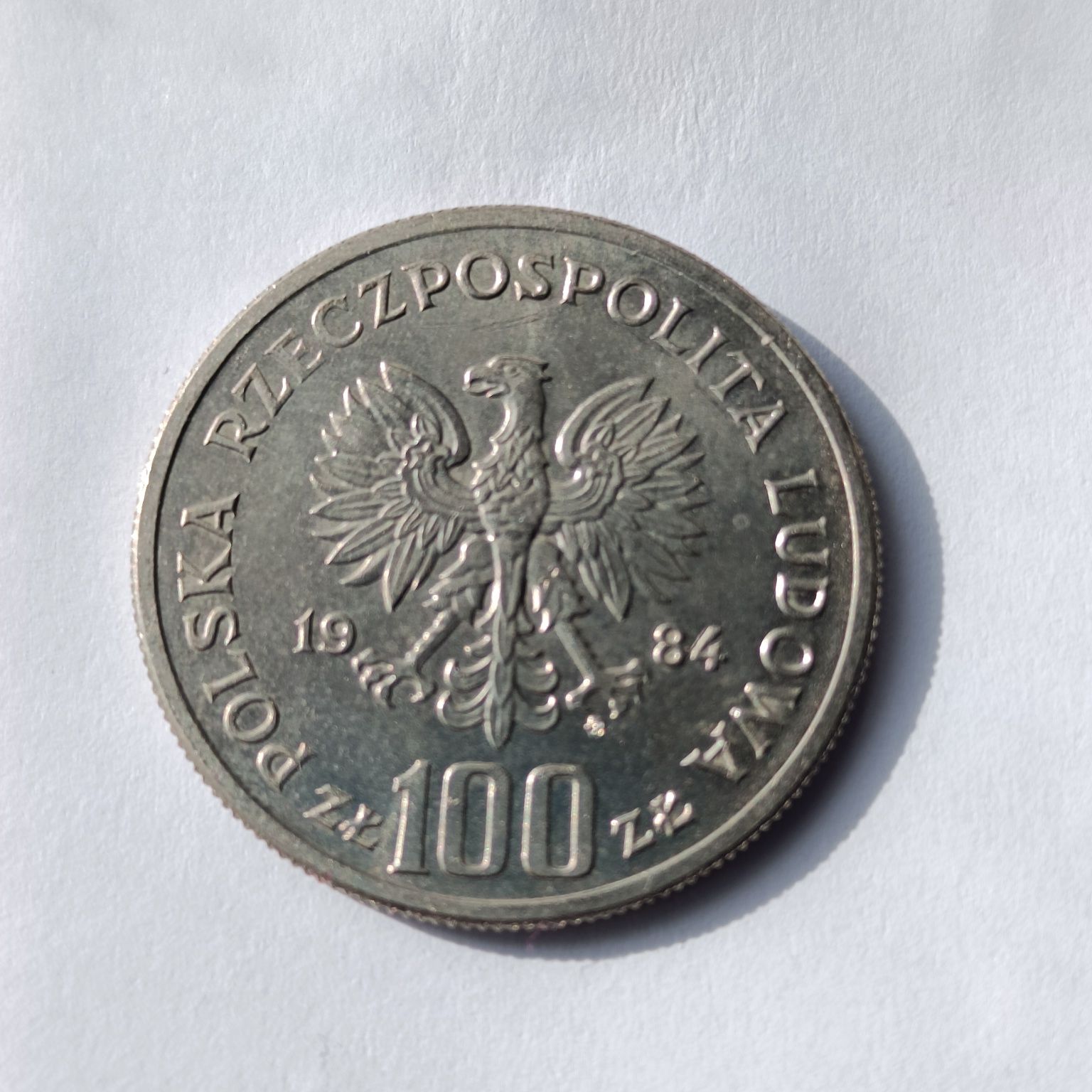 Moneta 40 lat PRL 100 złotych 1984