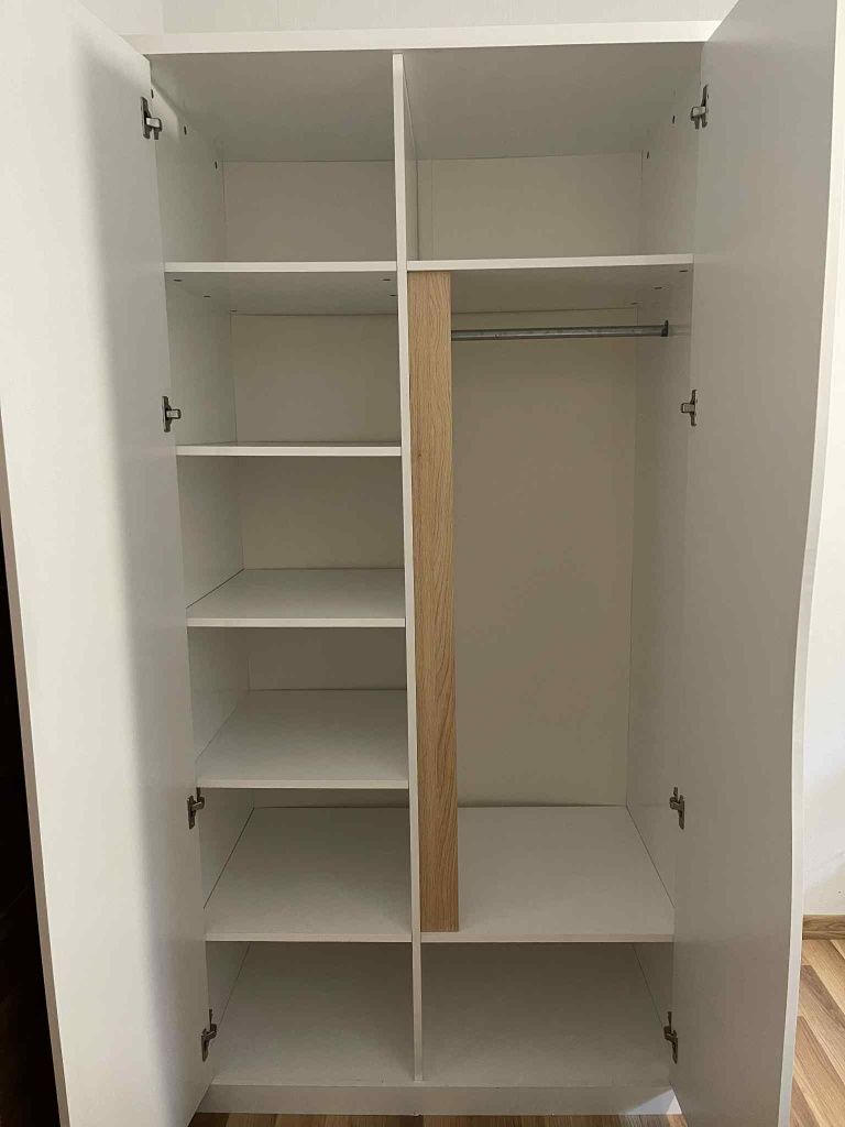 Szafa dwudrzwiowa 100 cm biała BLW