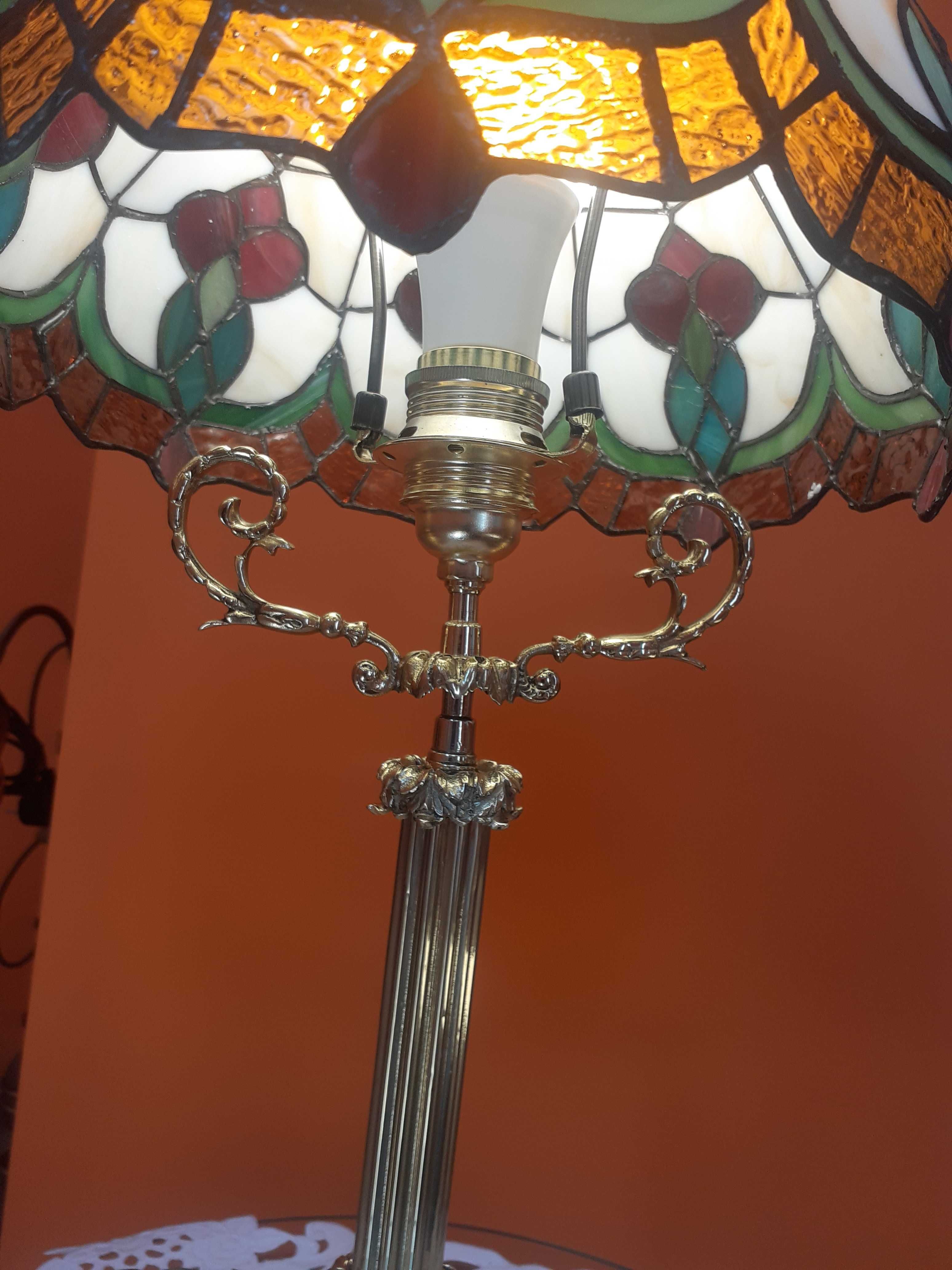 Zabytkowa lampa witraż vintage powstała do 1945r