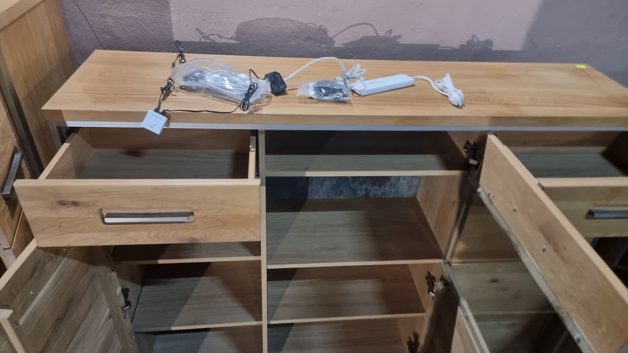 Komplet nowoczesnych mebli dębowych Espero Duo