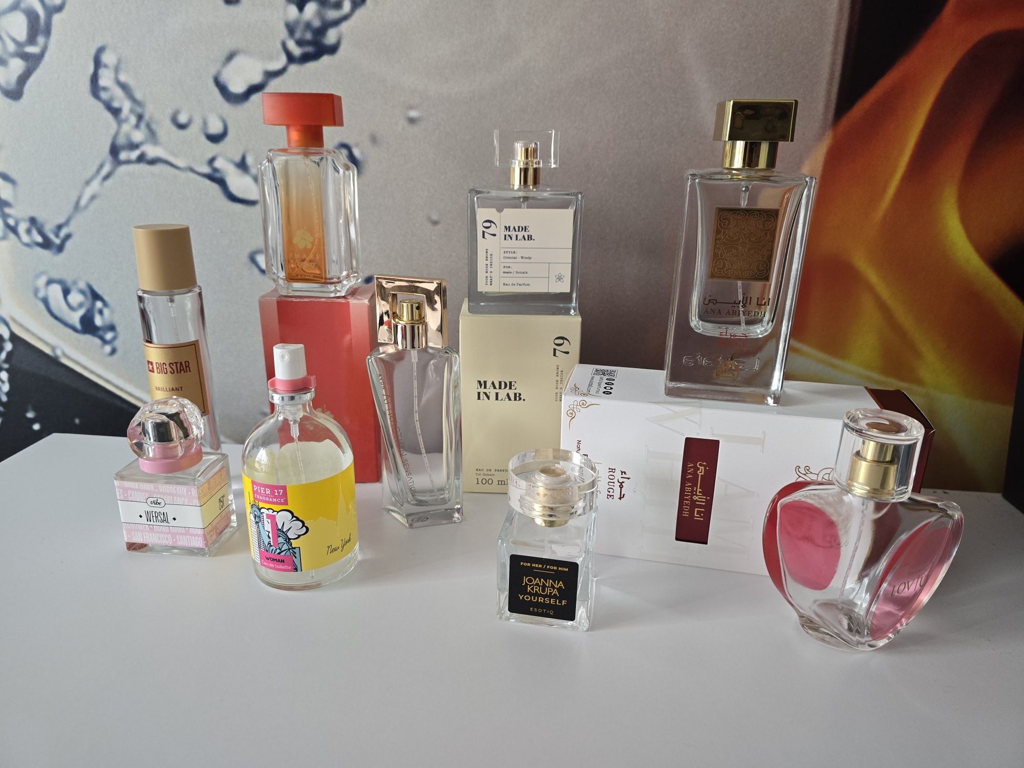 Flakony po perfumach 9szt