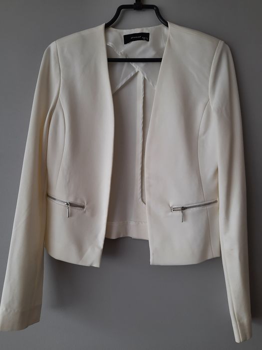 Żakiet marynarka do sukni ślubnej biała ecru 36 S