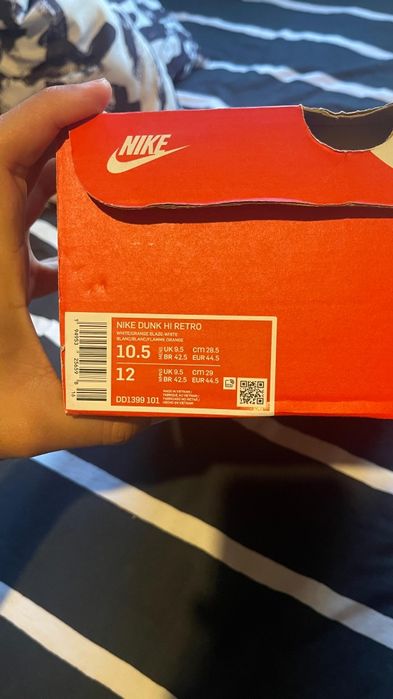Nike Dunk HI Retro Tamanho 44.5