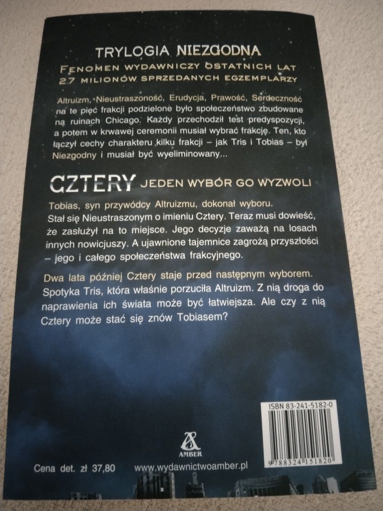 Cztery zanim Tobiasz poznał Tria Veronica Roth książka