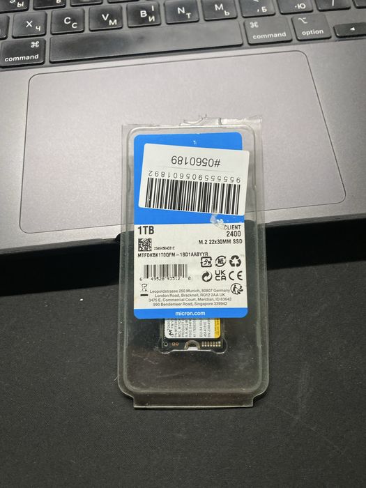 SSD диск Micron 2400 S55 1ТБ M.2 2230 NVMe PCIe 4.0 x4