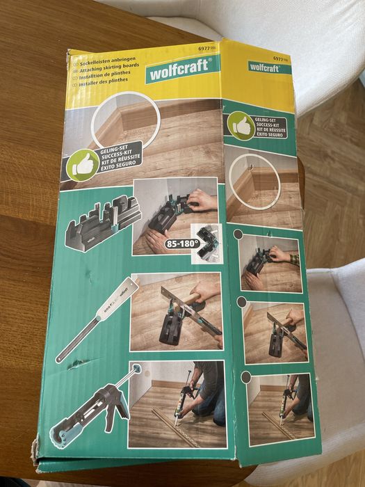 Wolfcraft przymiar regulowany i skrzynka uciskowa 2w1