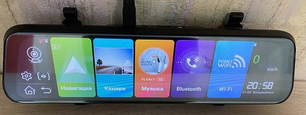 4G дзеркало телефон відеореєстратор, Pioneer 10FHD, 2/16GB, GPS-навіга