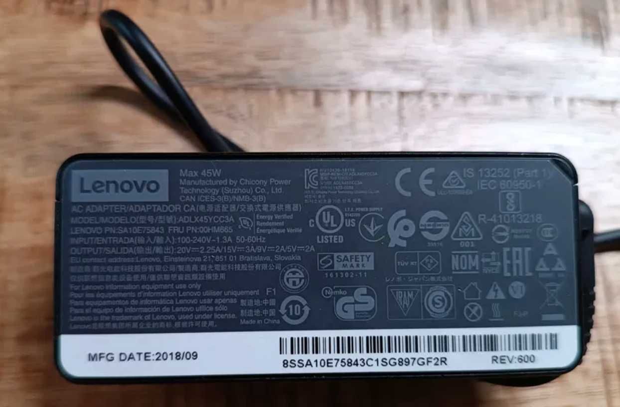 Lenovo zasilacz AC Adapter 45W USB Type-C