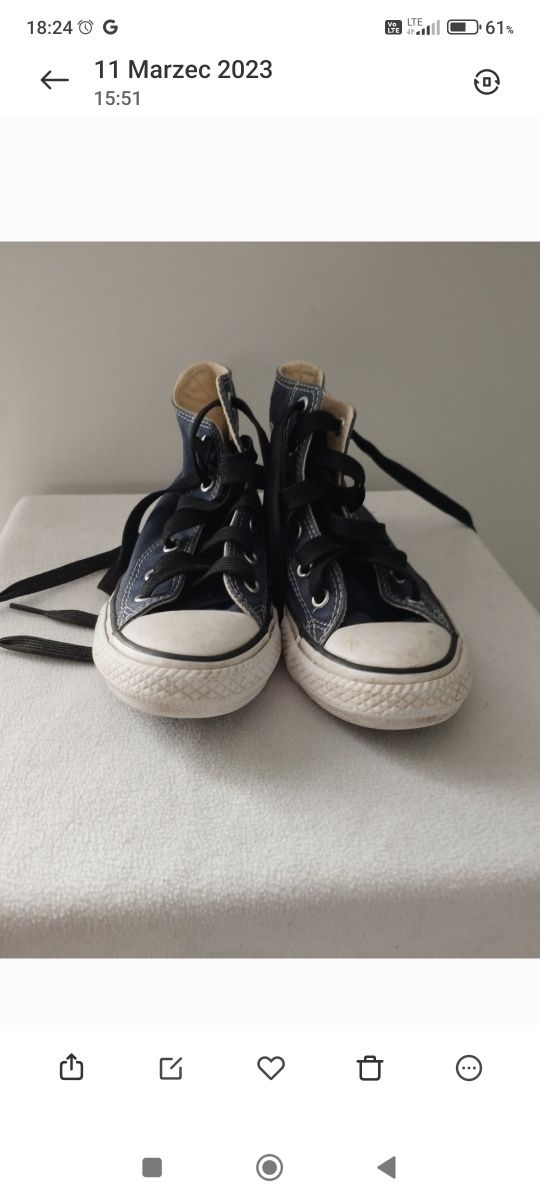 Trampki wysokie chłopięce Converse