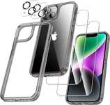 UniqueMe 5w1 plecki 2 folie ochronne, 2 osłony aparatu iPhone 14