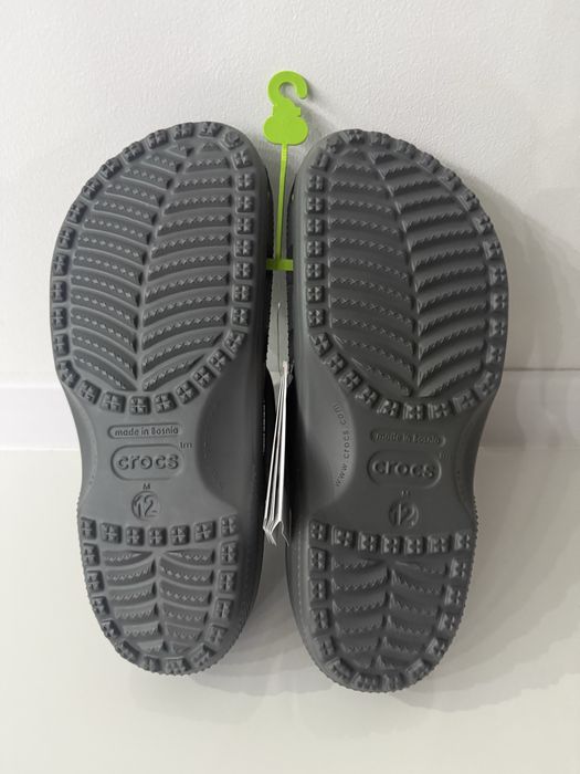 Męskie klapki Crocs Classic r. 46-47 męska m/12 NOWE  Szare