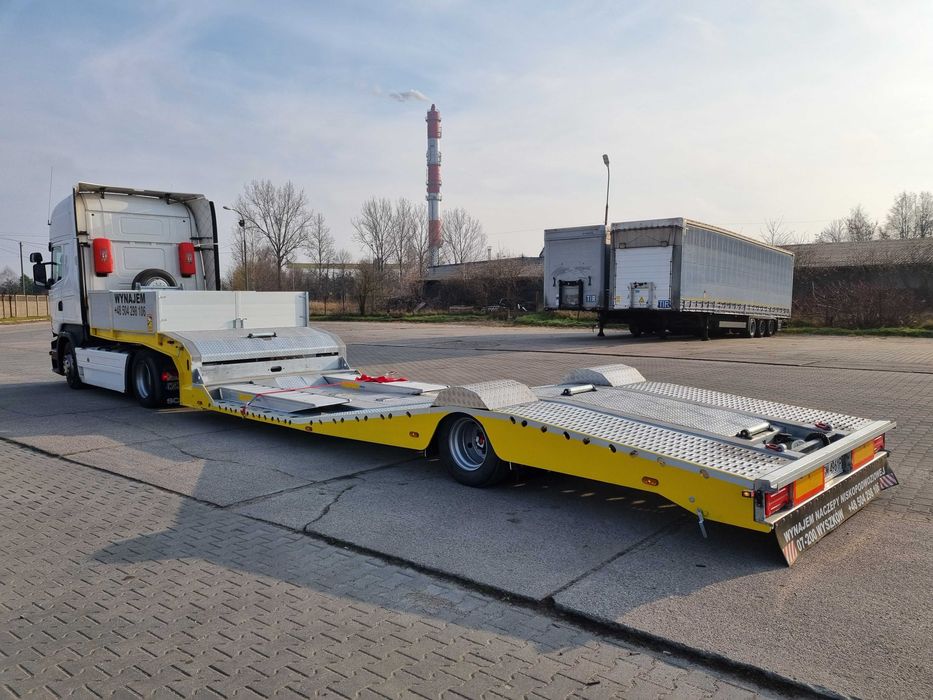 Wynajem naczepy lawety niskopodwoziowej, transport lawetą Mazowieckie