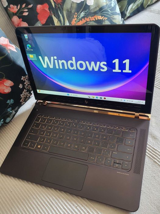 GOLD Windows11 HP Pro Spectre FHD wąski śliczny laptop Złoty usb-c SSD