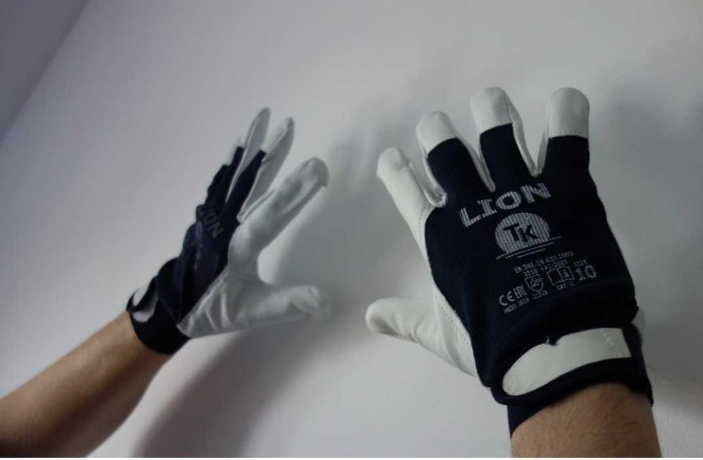 Rękawice robocze kozia skora LION TK Rozm. 10