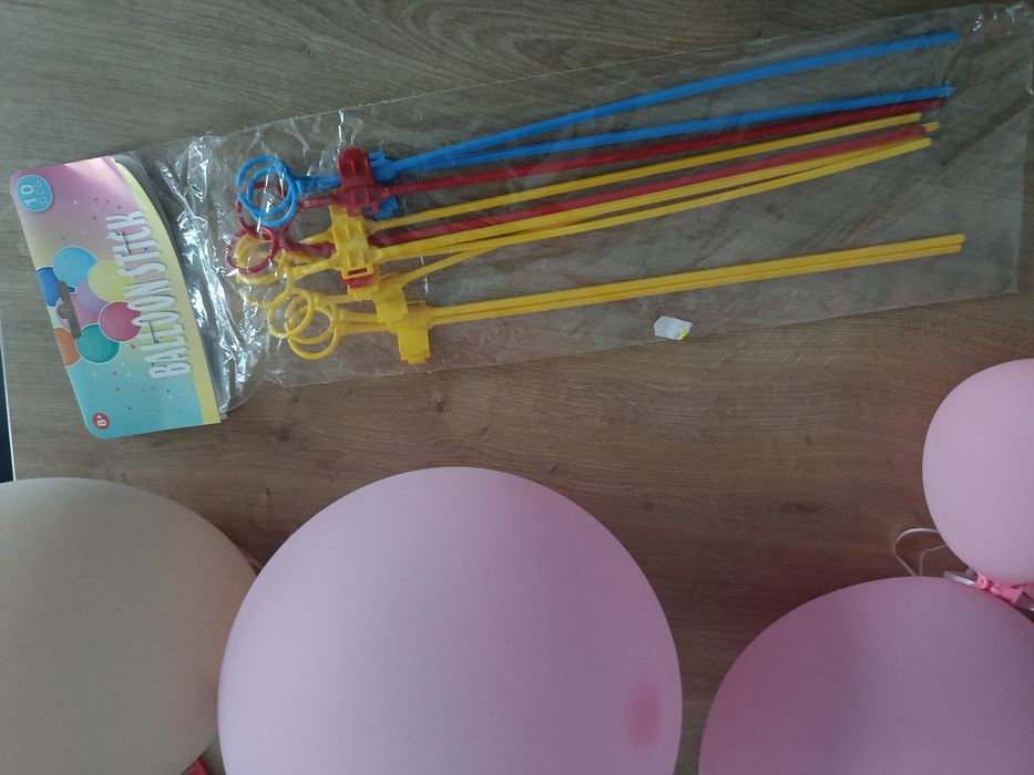 Patyczki do balonów zestaw, urodziny, balony