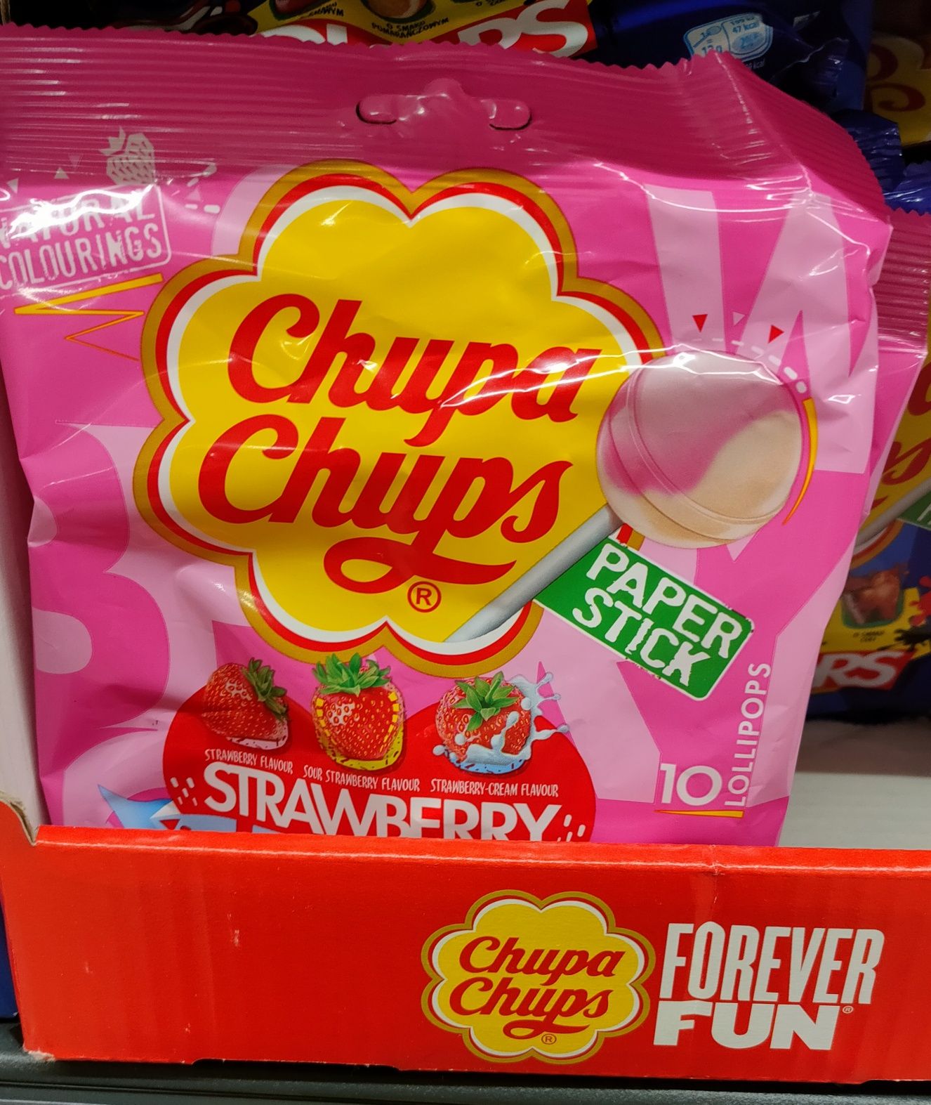 2× Chupa chups Strawberry 10 sztuk lizaki wielopak słodycze