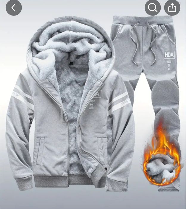 Чоловічий Затишний Флісовий Спортивний Комплект -