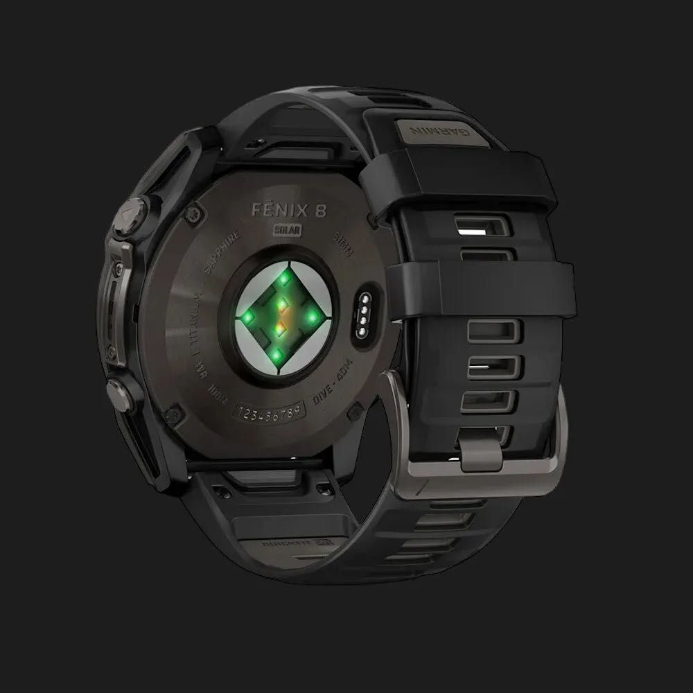 Garmin Fenix 8 51mm Solar Sapphire Carbon DLC Titanium with Black Band