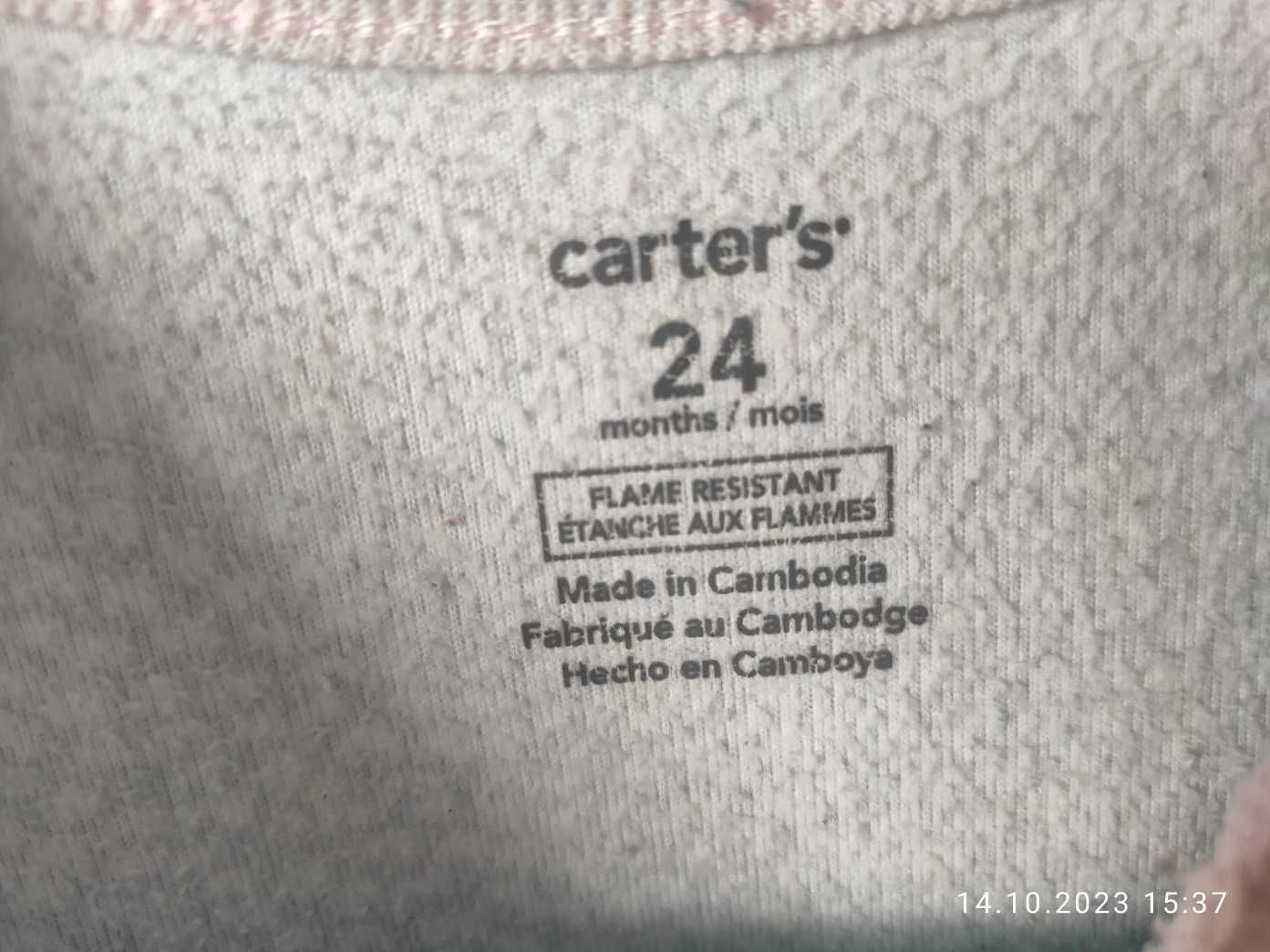 Комбінезон флісовий Carters 24 місяці 2T/2A (ведмеді) (86/92 см)