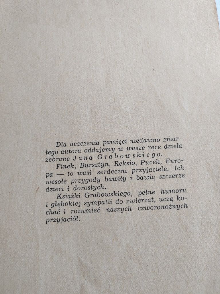 Jan Grabowski kochany zwierzyniec książka prl