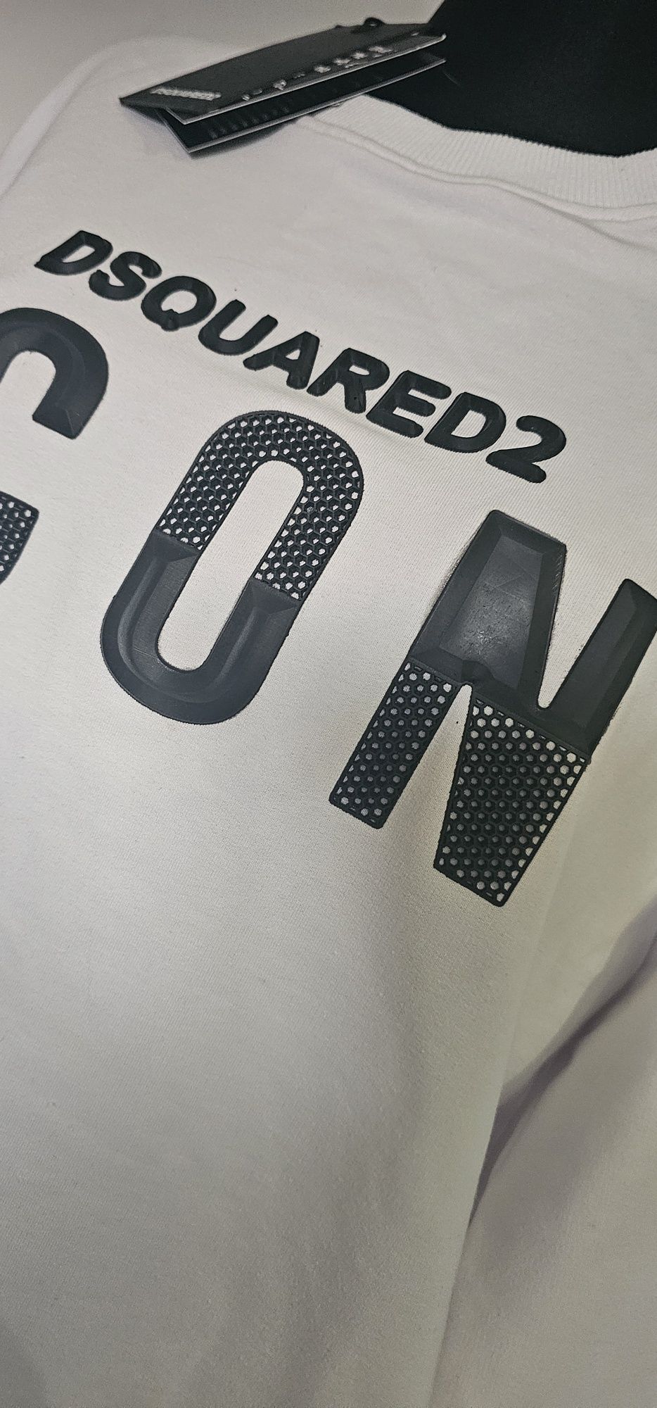 Dsquared2 biała klasyczna bluza z metkami