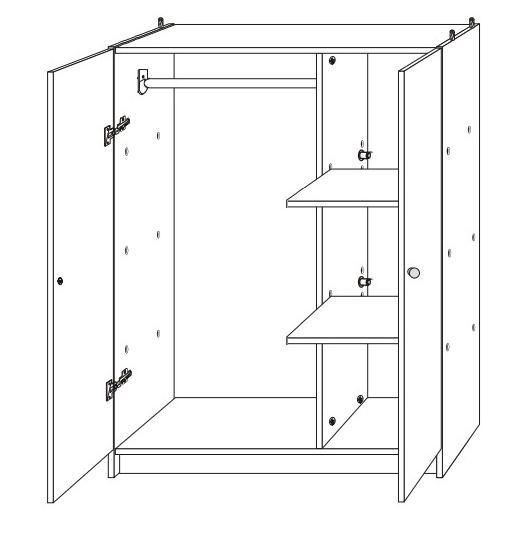 Łóżko piętrowe z biurkiem i szafą
