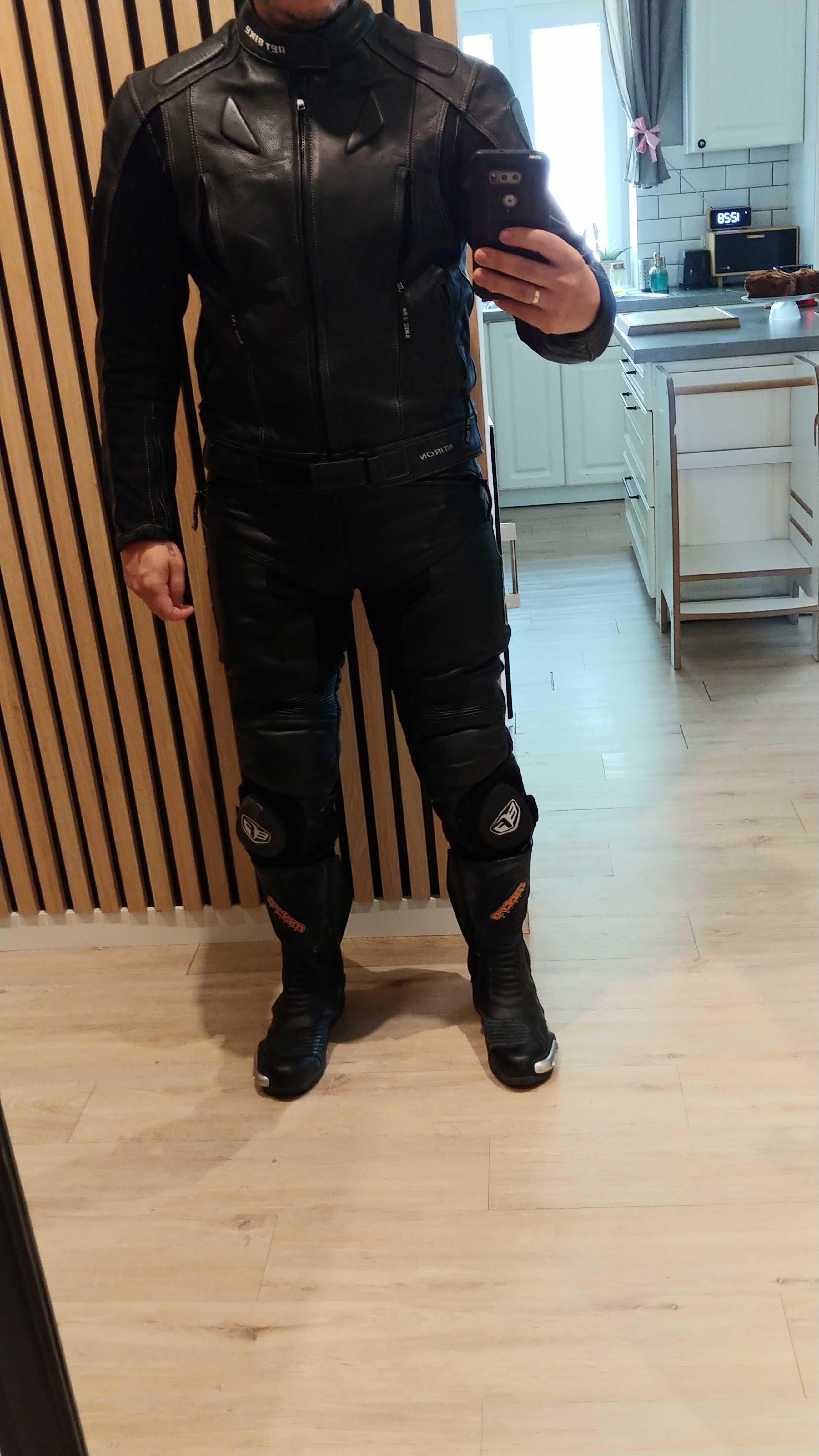 Kombinezon motocyklowy skóra dwu częściowy stan jak nowy