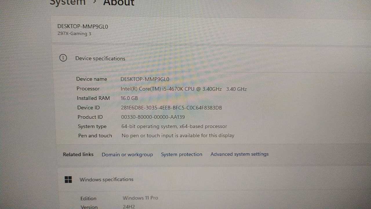 ПК Intel i5 4670K, 16gb GTX 1060 3gb
