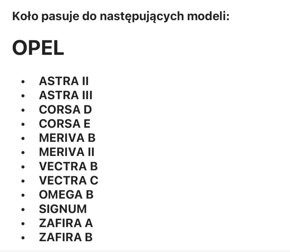 Koło dojazdowe 16 5x110 Opel Astra,Vectra,Signum