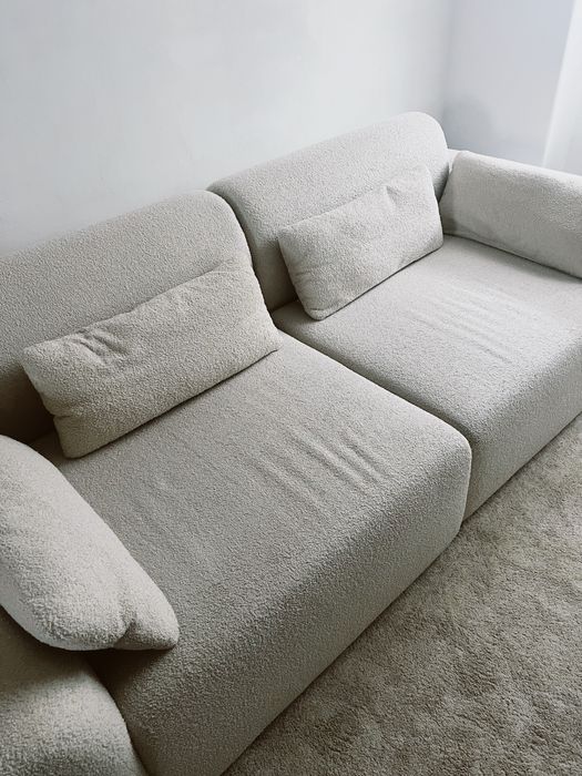 Sofá Chenille Creme Bege