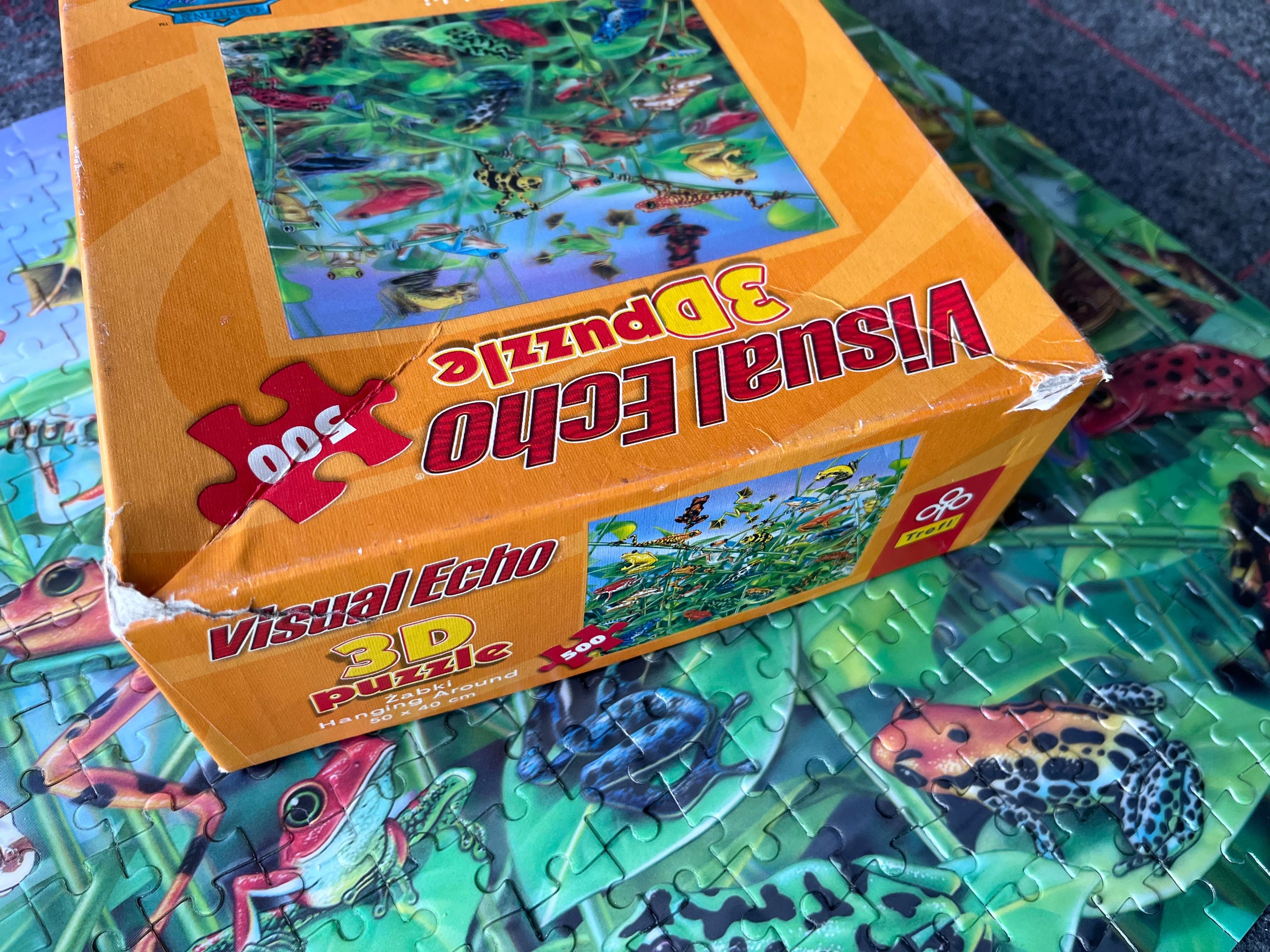 Trefl Visual Echo 3D puzzle 500 elementów brak 1 żaby