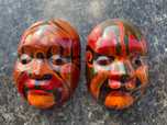 Máscaras teatro Japonesas Séc XIX 16 cm centenárias