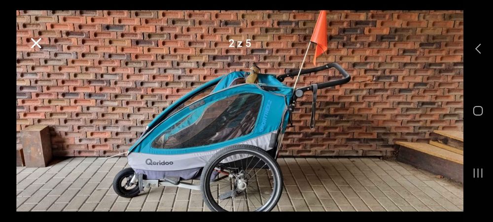Przyczepka riksza do roweru Queeidoo sportrex 2