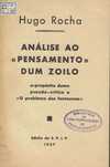 7547
	
Análise ao pensamento dum zoilo 
Hugo Rocha.