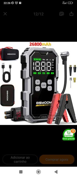 Booster bateria auto/ Arrancador/ Powerbank/ Lanterna led