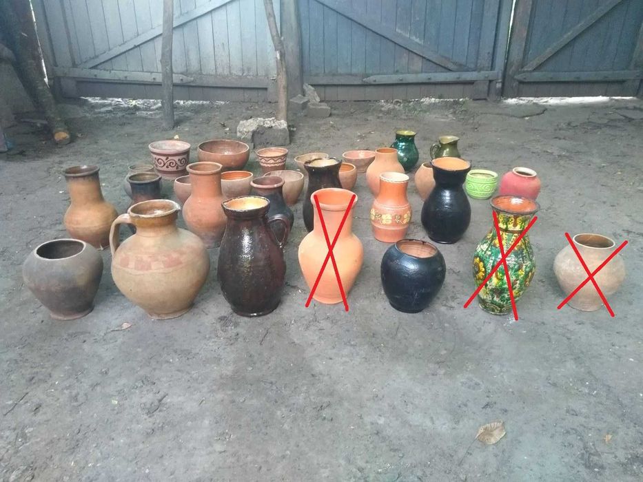 Старинный антикварный вазон горшок глечик макитра кринка кувшин...